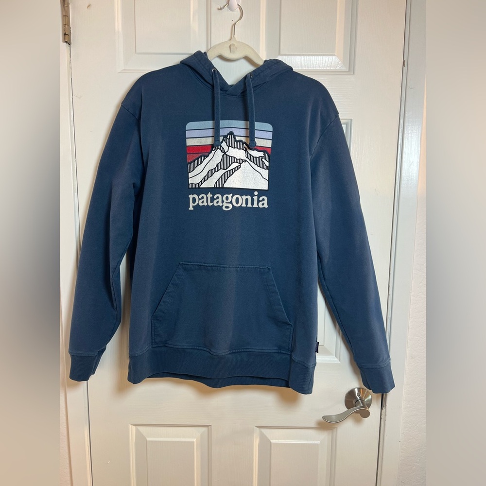 Patagonia Men's Navy Graphic Hoodie Size Large‎